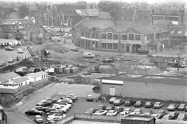 Kettering town centre in 1976