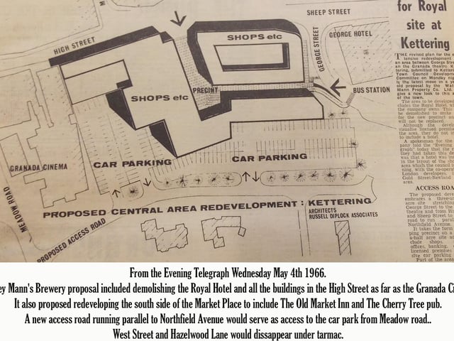 More plans for Kettering with the proposed demolition of the Royal Hotel in 1966 Every Picture Tells a Story by Dave Clemo