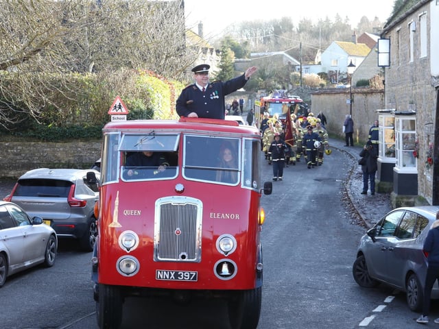 Geddington Volunteer Fire Brigade vs Northants Fire and Rescue firefighter at the annual Geddington Squirt