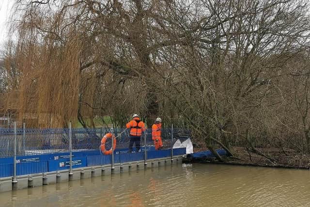 The pontoon today at Corby Boating Lake. Image courtesy of Christine Stafford
