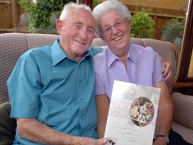 Harry Scott and Madge Scott, from Rothwell, celebrate their 60th wedding anniversary