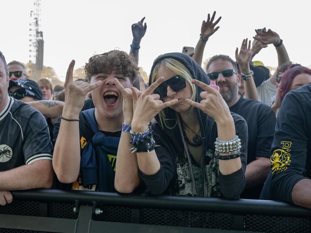 Fans watching acts perform on stage at the Warrior’s Dance festival at The National Bowl in Milton Keynes on Saturday, August 22, 2026. Photo by David Jackson.