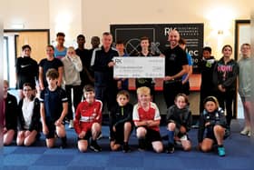 The donation will help the family-friendly club continue to run training sessions and take part in competitions for track and field athletics, road running and cross country