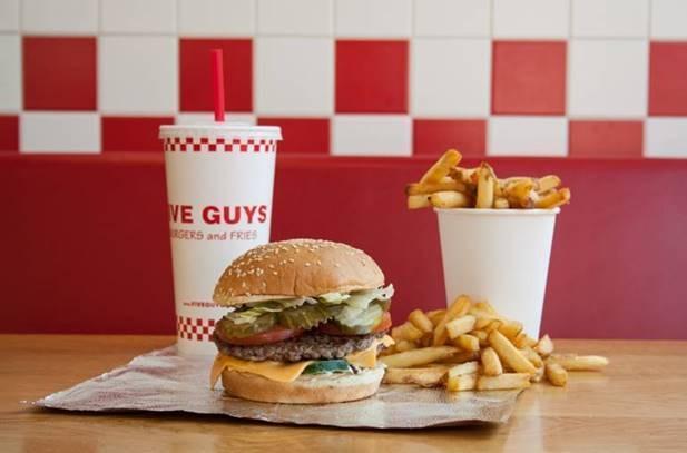 A bacon cheeseburger from Five Guys came out on top for takeaway choices in Rushden