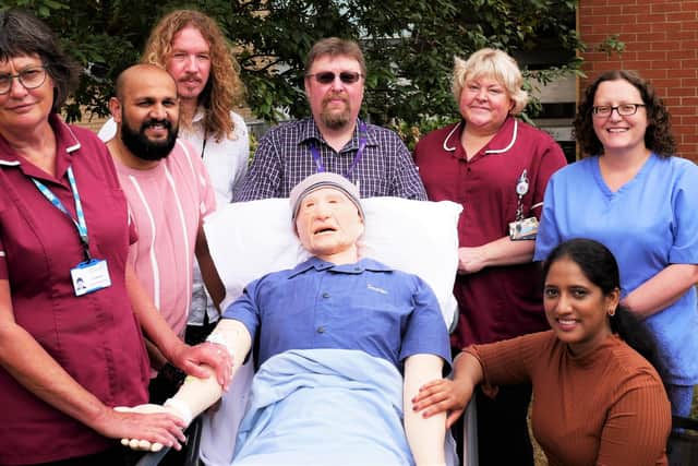 KGH’s Palliative Care Team pictured with a simulation training manikin