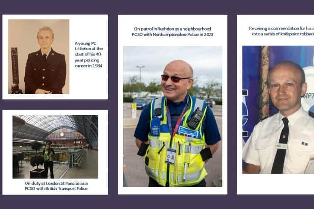 Peter Littleton over the years in various roles with the police
