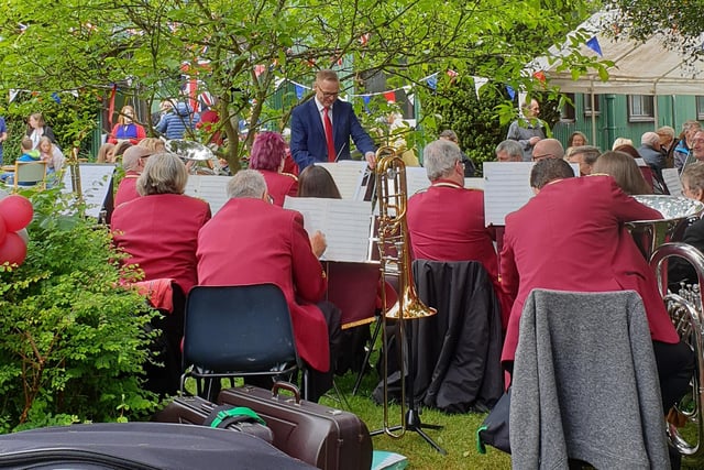 Corby Silver Band played at the party at St Michael's Church