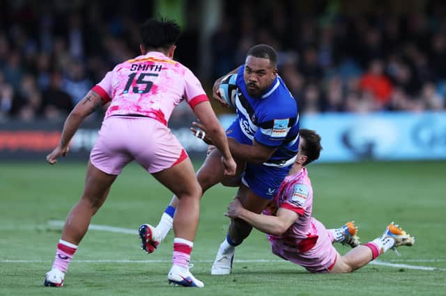 Ollie Lawrence picked up an injury against Harlequins last weekend (photo by Michael Steele/Getty Images)