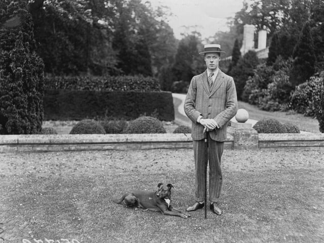 23rd May 1913:  Albert Edward John Spencer, (1892 - 1975), 7th Earl Spencer, on his 21st birthday at Althorp Park, Northamptonshire, as Lord Althorp.  (Photo by Topical Press Agency/Getty Images)