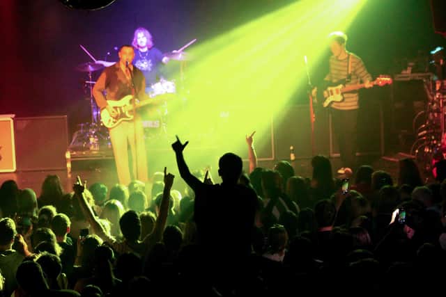 Sea Girls on stage at the Roadmender in Northampton. Photo by Kitty Hill.