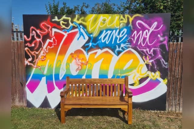A bench dedicated to Tracey which was unveiled at last year's Chinfest
