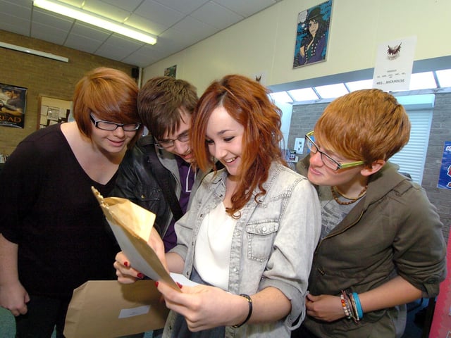 GCSE results day, August 2010