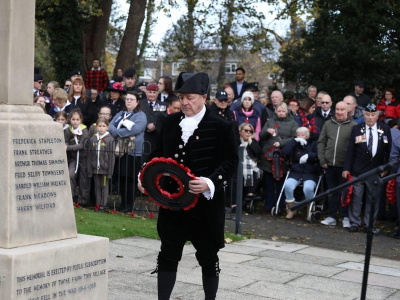Corby RBL Remembrance Sunday parade and service at Corby War Memorial/