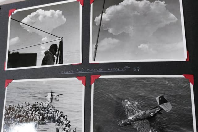 Images of the H-bomb from Roy's scrapbook of memories.