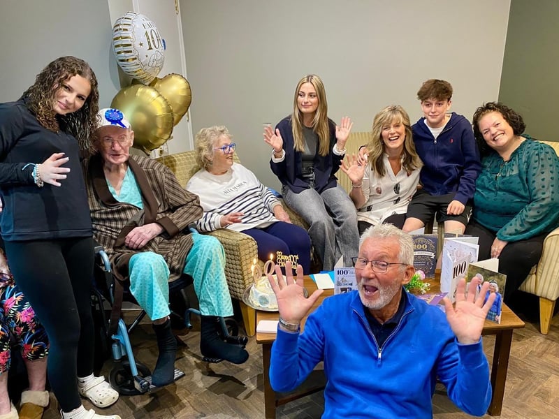 Peter's family gathered together to celebrate this significant birthday with him at the home