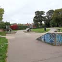 The skate park in Bassetts Park, Wellingborough