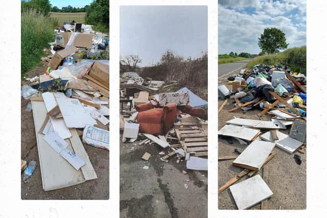 Some of the fly-tipping incidents