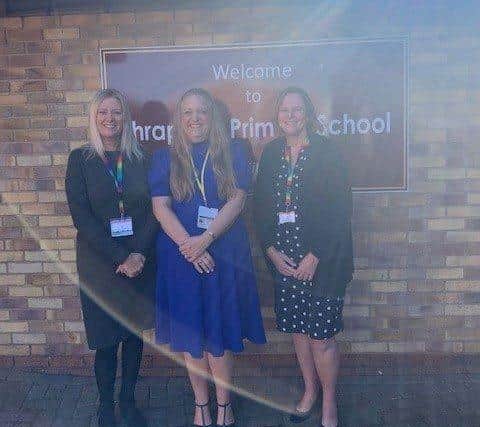 Sharon Webb (L) &amp; Rachel King (R) from Thrapston with Michelle Wenham (C) from Brooke Weston Trust