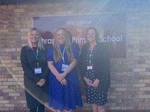 Sharon Webb (L) &amp; Rachel King (R) from Thrapston with Michelle Wenham (C) from Brooke Weston Trust