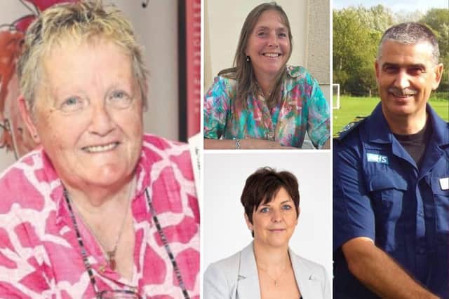 Glennis Hooper (left) and Laura-Jane Rawlings (bottom) have been awarded MBEs. Rachel Davis (top) and Paul Brackley (right) have been given British Empire Medals in the 2024 New Year Honours.