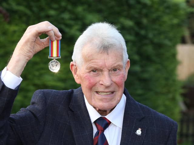 John Goodjohn with his Nuclear Test Medal