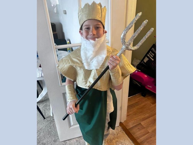 Chester, aged 10, Poseidon from Percy Jackson