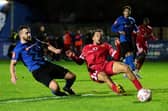 Neo Richard-Noel in action for Wellingborough Town during their 4-1 win at Long Eation United on Tuesday (Picture: Rob Webb)