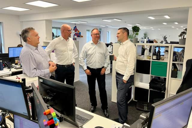 L to R: Pete Phillips, Andy Burman, Phil Bass, Matt Brunton – Broking Director at Momentum Broker Solutions
