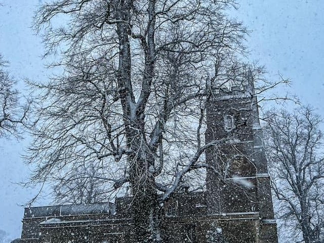 John Betts sent in this picture of a snowy Warkton