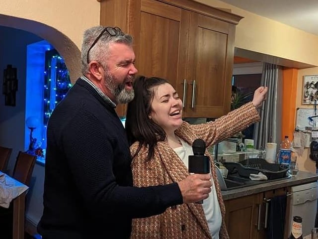 "Me and my dad singing together on New Year's Day. I just know this is going to be one of my best memories with him for years to come"