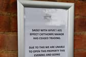 A notice at the venue.