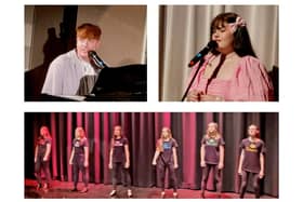 Former Latimer Arts College students Alfie Castley and Mae Stephens performed at the showcase with current pupils