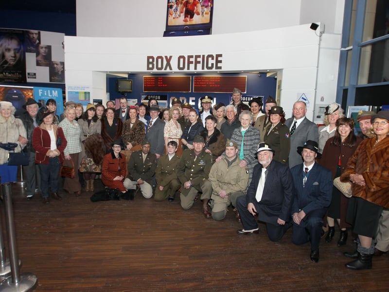 Film Premiere: Kettering: Odeon hosts the premiere of 'The Day The Americans Came.' Documentary about US servicemen coming to Kettering during WW2. Some of the contributors with director Gary Halliday Monday 14th January 2013 : Retro special from the archive of the Odeon, Kettering