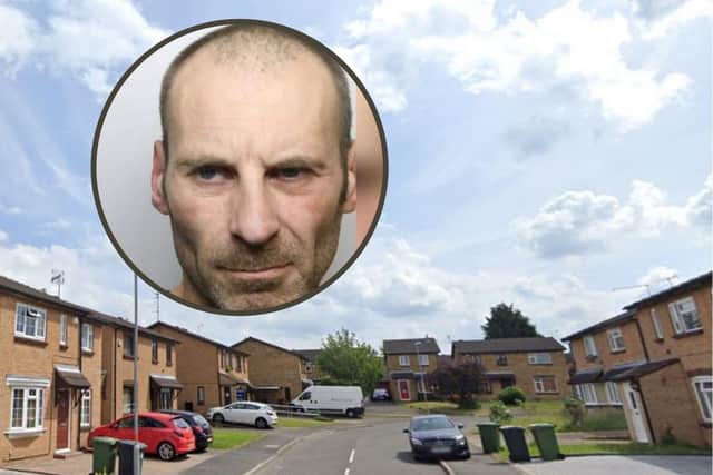 Moore targeted a home in Weldon Close, Wellingborough