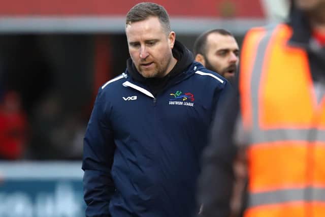It was another frustrating afternoon for Kettering Town manager Jim Le Masurier (Picture: Peter Short)