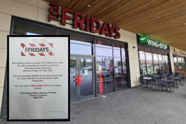 TGI Fridays at Rushden Lakes has closed