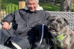 Tim Oglethorpe and his dog