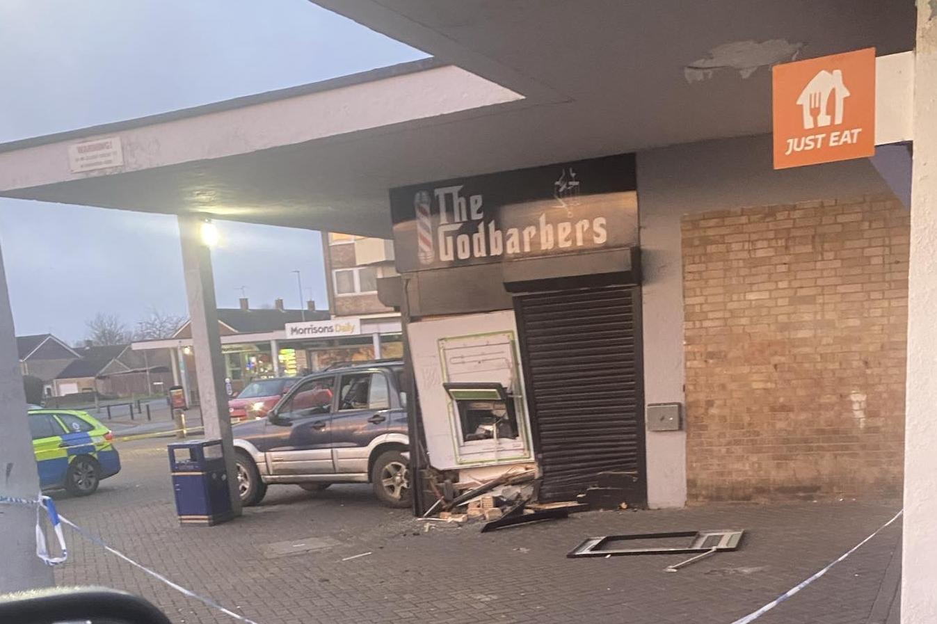 Another ram raid in Corby as thieves in a jeep try to steal cash machine