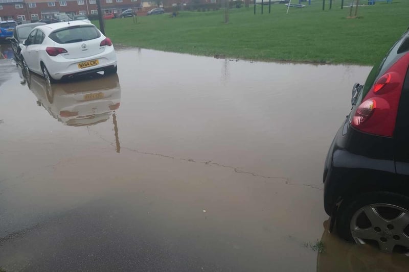Flooding in Cransley Gardens, Corby