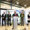 Corby and East Northants' new MP Lee Barron making his winner's speech