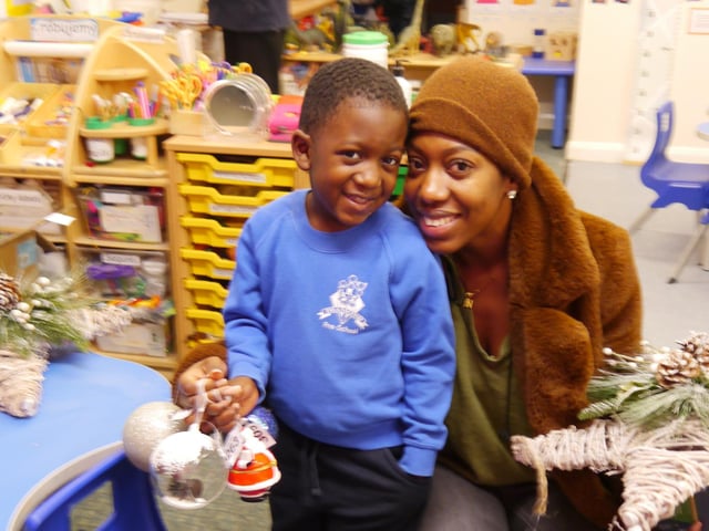It was all smiles at the pre-school for the Christmas raffle