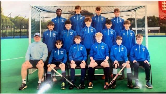 Bishop Stopford's hockey squad who won the National Under-14 State School Championships