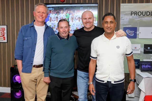 Jim Hover was honoured by members of the Ise Lodge FC team from the 1980s/IMG