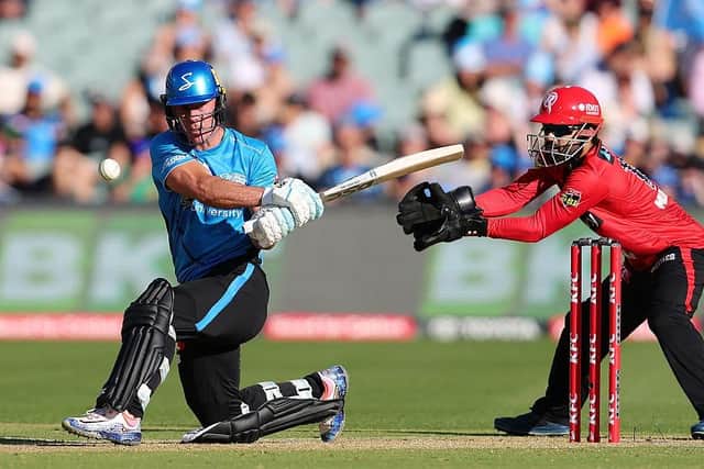 Chris Lynn in action for Adelaide Strikers in the Big Bash League in January this year