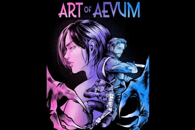 Poster for Art of Aevum, set to exhibit in Northampton this Saturday (7 December).