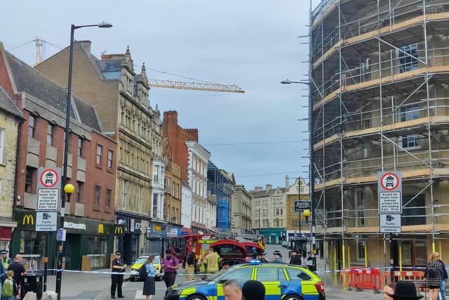 The Drapery is also cordoned off. Photo: Father Oliver Coss.