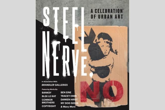 Steel Nerve is a new exhibition featuring Banksy at Corby Rooftop Art Gallery from November.