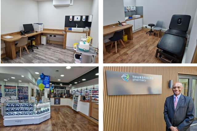 Thursfields Pharmacy in Dalkeith Place, Kettering town centre with treatment and consulting rooms with Mr Baboo Patel/National World