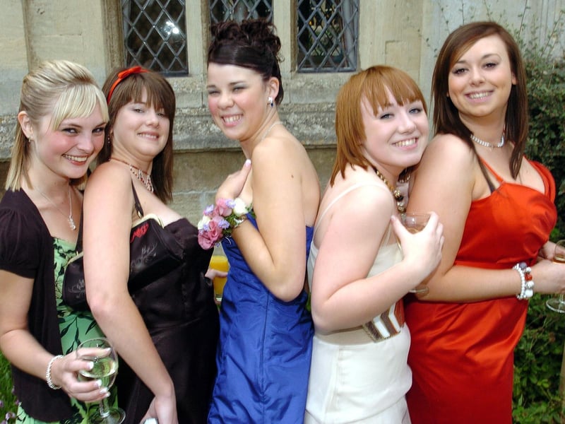 Prom 2008: Charlotte Harris, Melanie Disher, Natalie Homewood, Liz Nelson and Zoe Crombie.