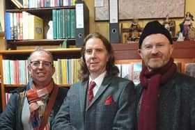Mark Gatiss and Reverend Richard Coles visited Harrowden Books of Finedon